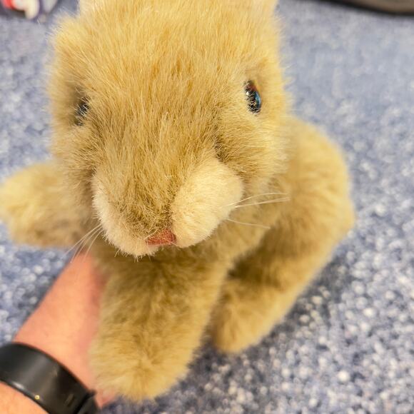 BUTTONS Bunny Rabbit Plush Ty 1997 Brown Tan 10" Stuffed Animal Toy Vintage - Picture 2 of 8